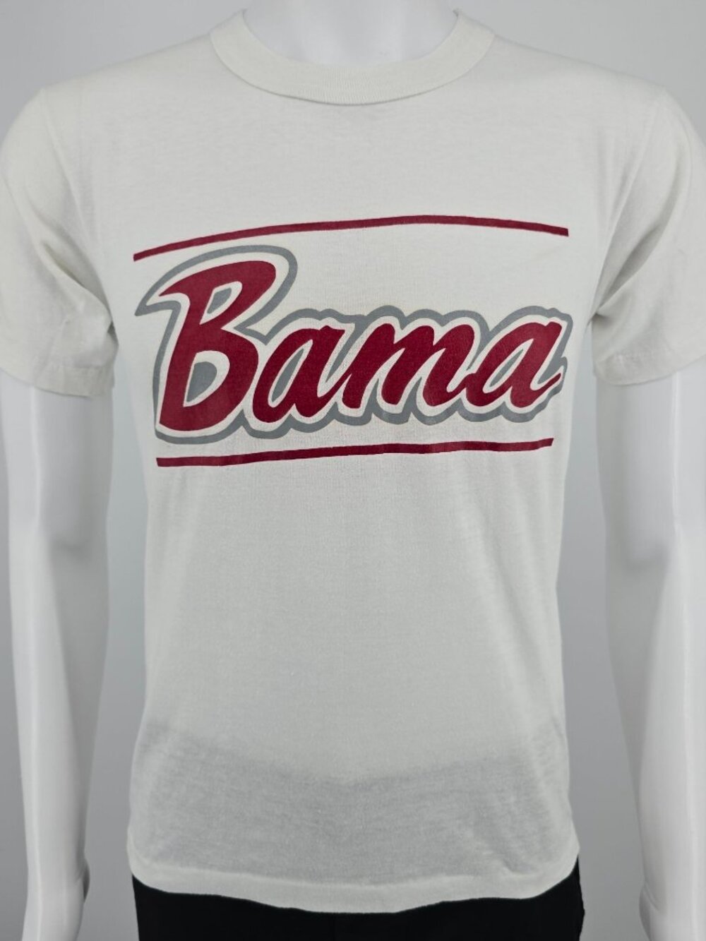 Vintage 1980s T-Riffic Tees Alabama Crimson Tide "Bama" Script Logo T-Shirt (S)